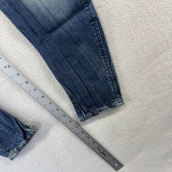 G Star Raw Jeans Womens 26x32 Fits 30x27 Blue Arc 3D Tapered Braces Whisker Dark - Picture 3 of 9